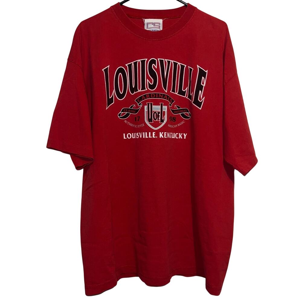 Vintage 90s University Louisville Cardinals Kentucky Crable Sportswear Shirt XL